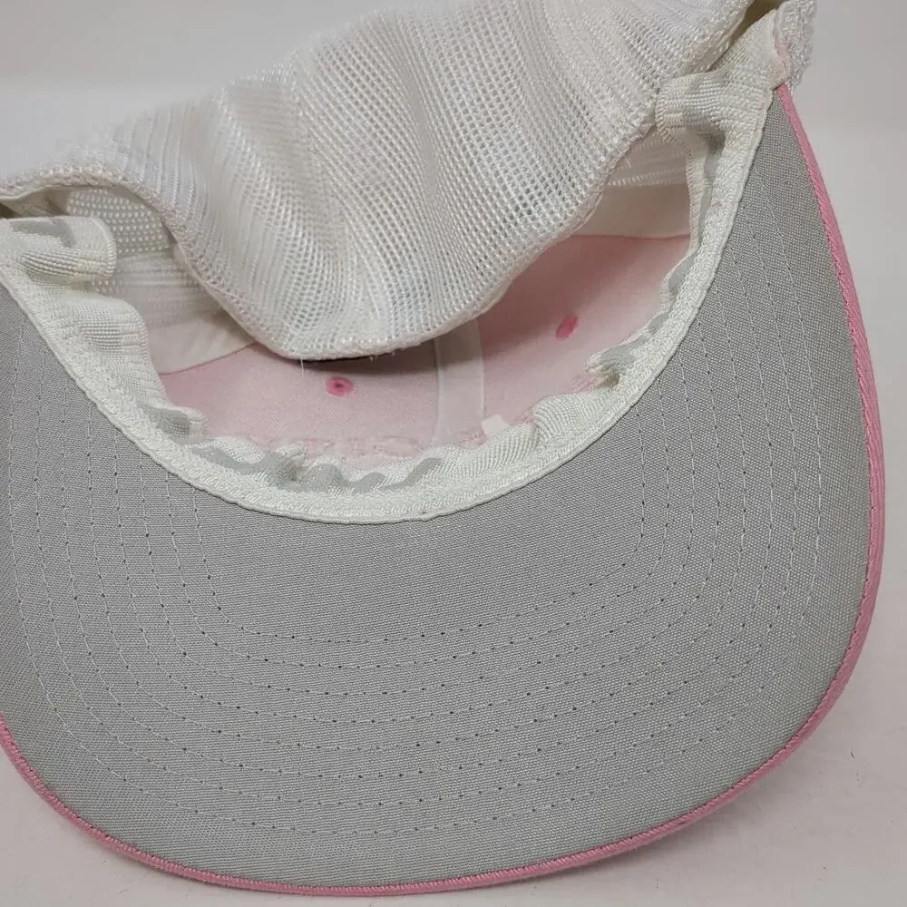 Flexfit Baseball Cap Pink One Size Park City Flower Mesh Back Stretch Fit Hat